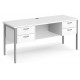 Maestro H Frame Shallow Desk with Twin Pedestal